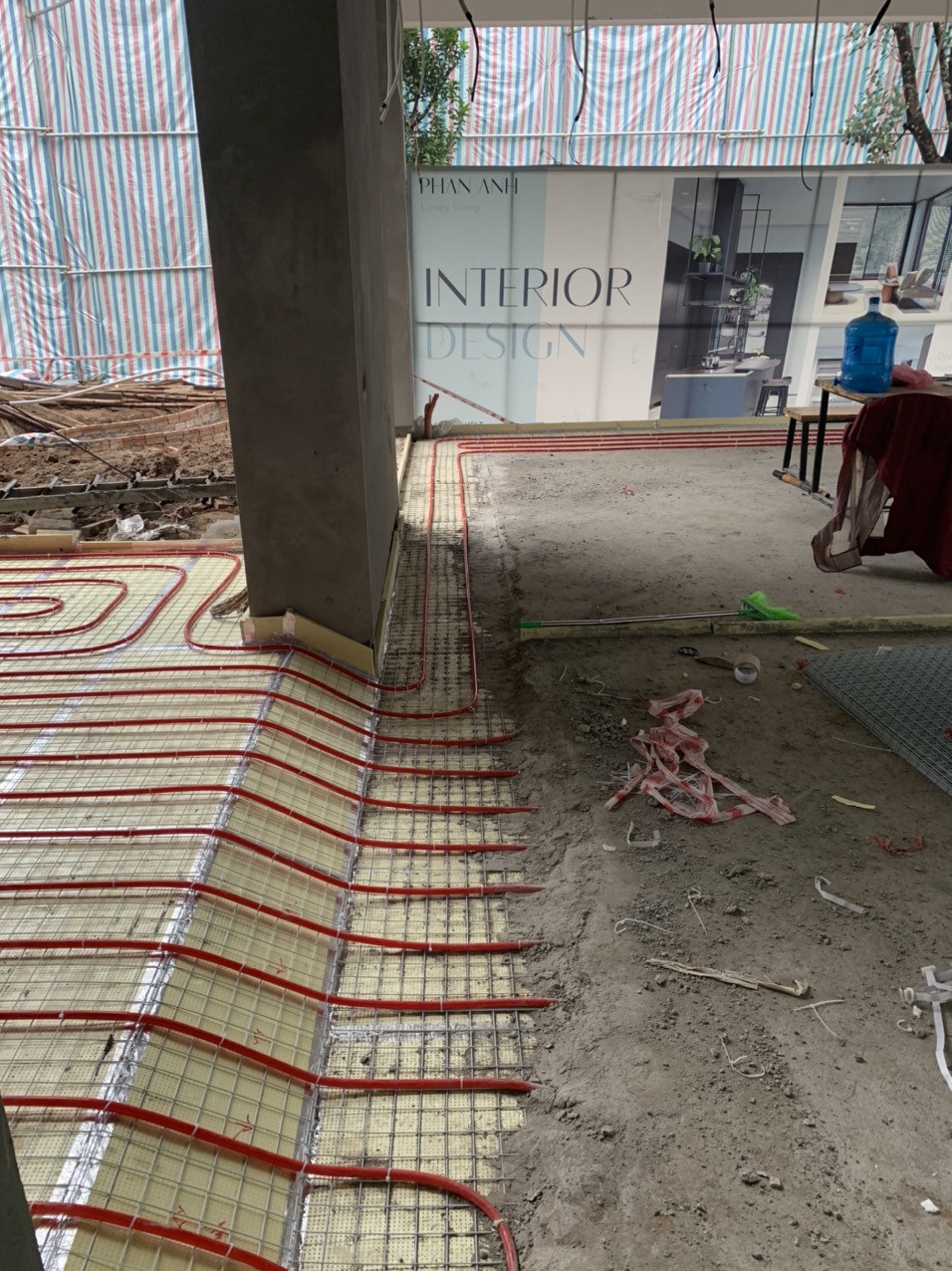 Biệt thự – thi công sưởi sàn